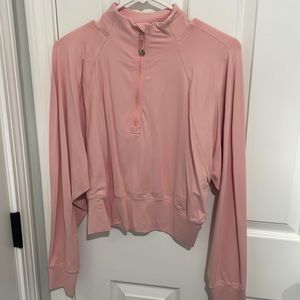 Light pink lululemon half zip
